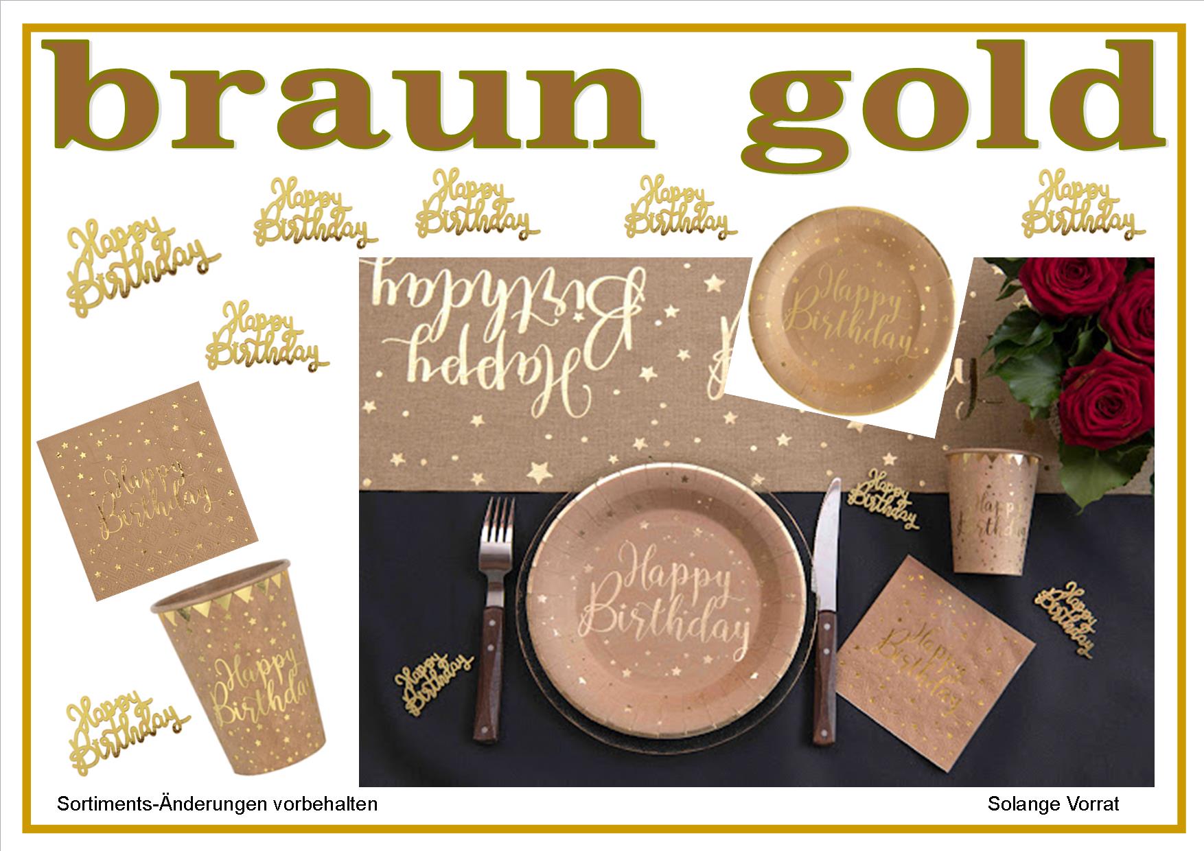 geburtstag braun gold